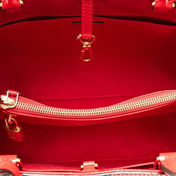 LOUIS VUITTON Red Monogram Leather Shoulder Bag - Picture 7 of 12